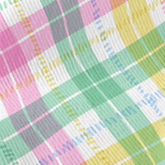 Hand Drawn Colorful Plaid Standard Corduroy