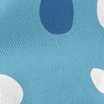 Simple Blue And White Dots Standard Corduroy