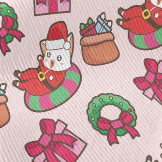 Playful Cat Santa Claus Standard Corduroy