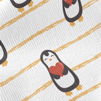 Cute Penguin Holding Heart Standard Corduroy