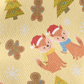 Cute Fox Celebrates Christmas Standard Corduroy