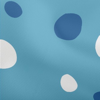 Simple Blue And White Dots Dobby