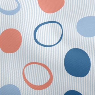 Colorful Dots And Stripes Dobby