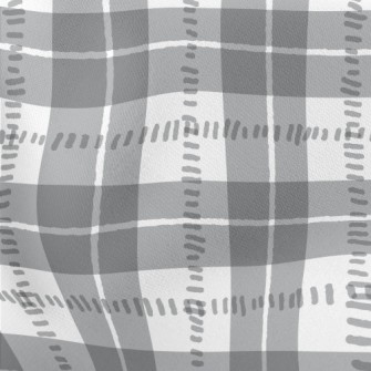 Gray And White Check Stretch Ponte