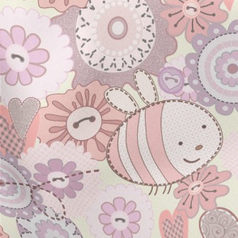 Cute Bees And Flowers Stretch Ponte