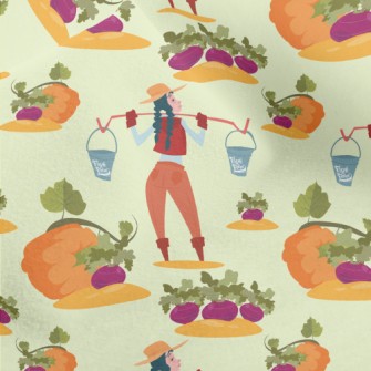 Farmer Growing Vegetables Micro Fleece