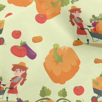 Farmer And Pumpkin Micro Fleece