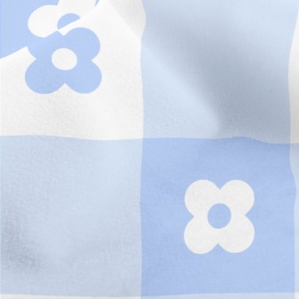 Blue Cute Daisy Micro Fleece