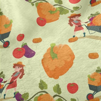 Farmer And Pumpkin Minky