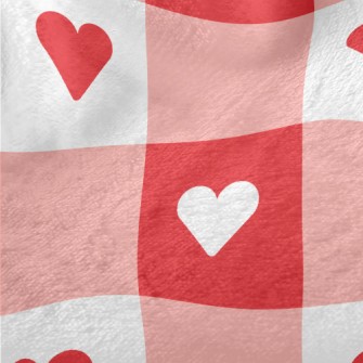 Two-color Heart Check Minky