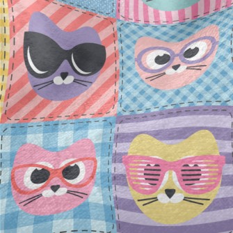 Cat With Colored Glasses Minky