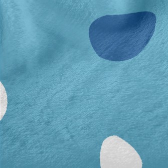 Simple Blue And White Dots Minky