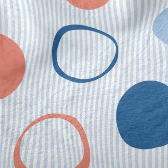 Colorful Dots And Stripes Minky