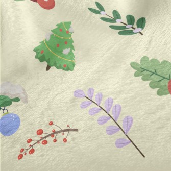 Winter Christmas Plants Minky