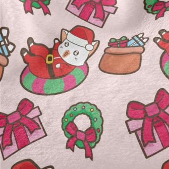 Playful Cat Santa Claus Minky