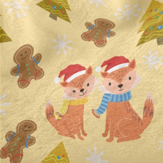 Cute Fox Celebrates Christmas Minky