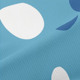 Simple Blue And White Dots Piqué