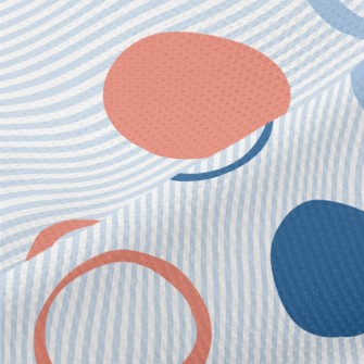 Colorful Dots And Stripes Piqué