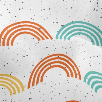 Geometric Colorful Semicircle Lightweight Performance Linen
