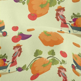 Farmer And Pumpkin Lightweight Performance Linen