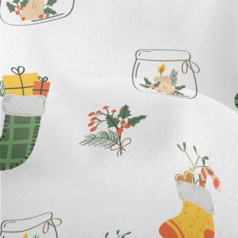 Christmas Stockings And Candle Lightweight Performance Linen