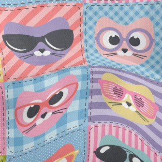 Cat With Colored Glasses Lightweight Performance Linen