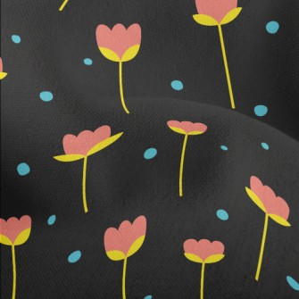 Lovely Red Tulips Lightweight Performance Linen