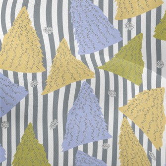 Winter Colored Pine Trees Lightweight Performance Linen