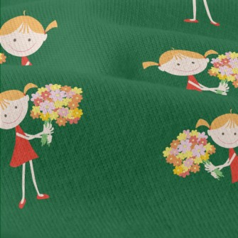 Little Girl Holding A Bouquet Modern Jersey