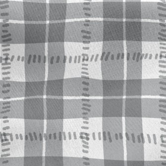 Gray And White Check Jersey Backed Fleece