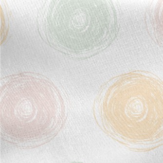 Colorful Circle Doodles Jersey Backed Fleece