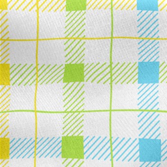 Color Plaid Jersey Backed Fleece