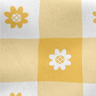 Yellow Sunflower Jersey Backed Fleece