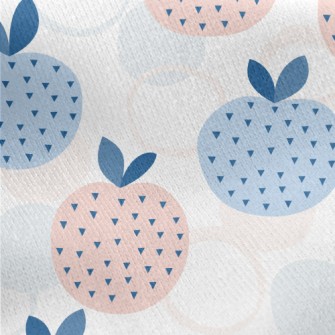 Abstract Apple With Polka Dots Jersey Backed Fleece