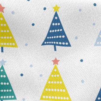 Colorful Christmas Tree Jersey Backed Fleece