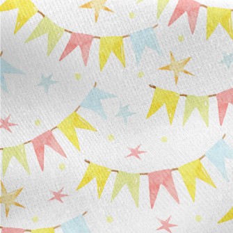 Birthday Decoration Bunting Jersey Backed Fleece