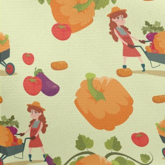 Farmer And Pumpkin Pongee