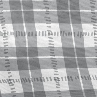 Gray And White Check Pongee