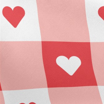 Two-color Heart Check Pongee