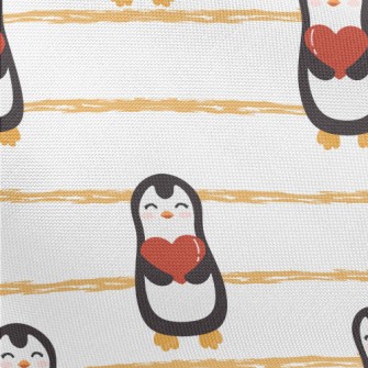 Cute Penguin Holding Heart Pongee