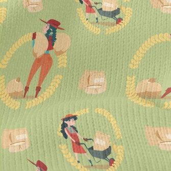 Farmer Cultivating Wheat Stretch Jersey