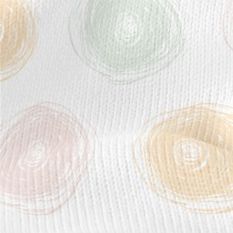 Colorful Circle Doodles Stretch Jersey