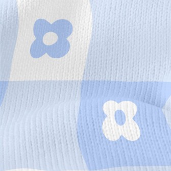 Blue Cute Daisy Stretch Jersey