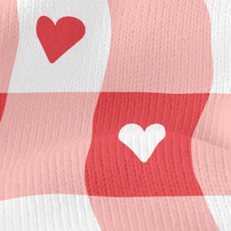 Two-color Heart Check Stretch Jersey