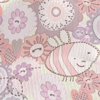 Cute Bees And Flowers Stretch Jersey