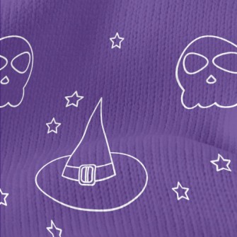 Witch Cat And Skull Stretch Jersey