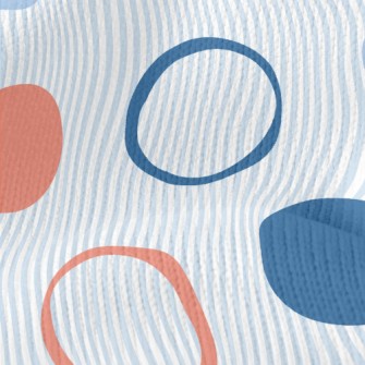 Colorful Dots And Stripes Stretch Jersey