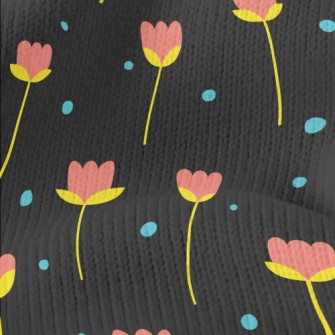 Lovely Red Tulips Stretch Jersey