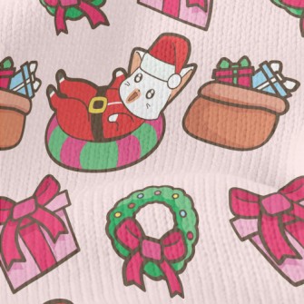 Playful Cat Santa Claus Stretch Jersey