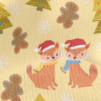 Cute Fox Celebrates Christmas Stretch Jersey